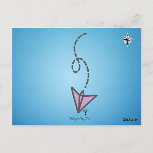 Welt - Happy Postcross Postcard Postkarte (Rückseite)