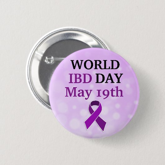 Welt-IBD-Day Awareness-Ribbon Button (Vorne & Hinten)