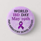 Welt-IBD-Day Awareness-Ribbon Button (Vorderseite)