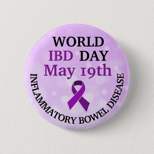 Welt-IBD-Day Awareness-Ribbon Button (Vorderseite)