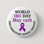 Welt-IBD-Day Awareness-Ribbon Button (Vorderseite)