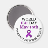 Welt-IBD-Day Awareness-Ribbon Magnet (Vorderseite/Rückseite)