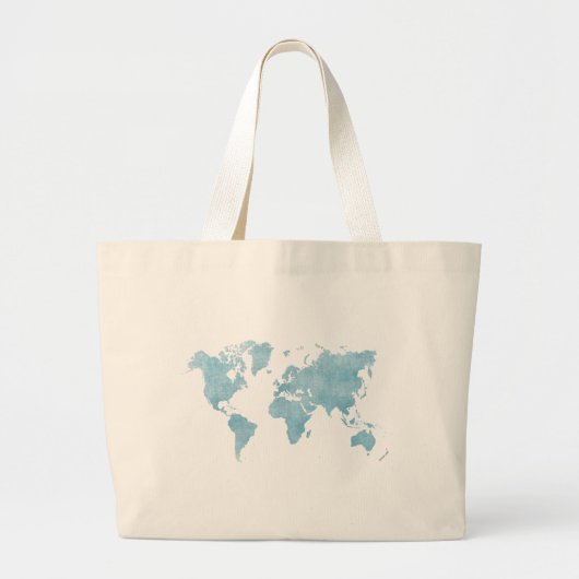 Welt in der Blue Tote Tasche (Vorne)