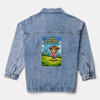 Welt, in der du geboren wurdest, existiert nicht m jeansjacke