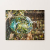 Welt in einer Flasche Puzzle (Horizontal)