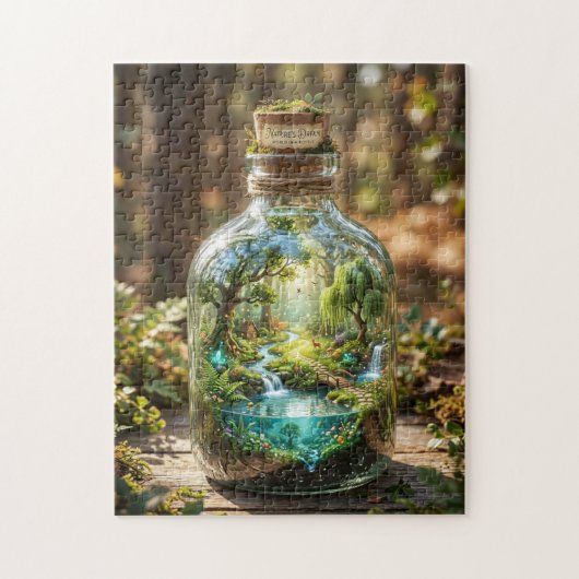 Welt in einer Flasche Puzzle (Vertikal)