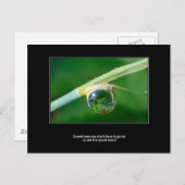 Welt in Tröpfchen Postkarte (Vorne/Hinten)