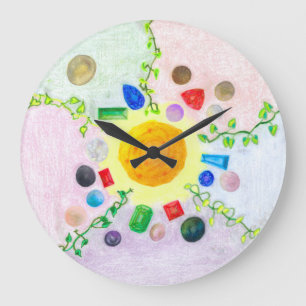 Welt innerhalb von Gemeinen und Perlen Uhr