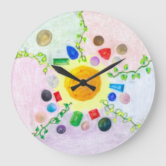 Welt innerhalb von Gemeinen und Perlen Uhr (Vorderseite)