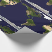 Welt insgesamt - Planet Erde Geschenkpapier (Ecke)