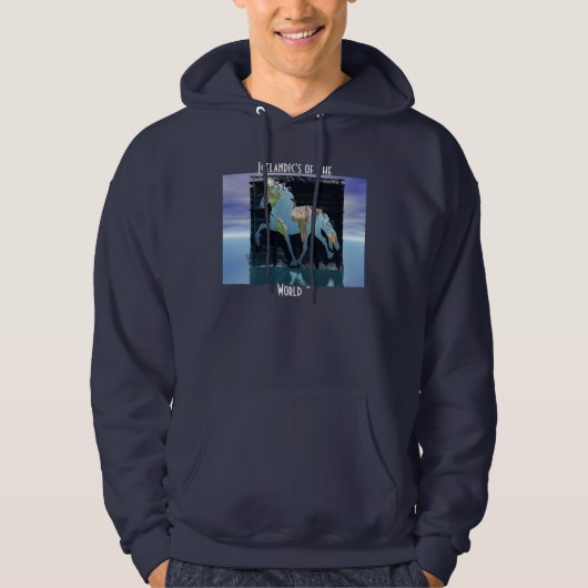Welt isländischer hoodie (Vorderseite)
