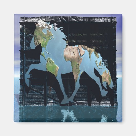 Welt isländischer magnet (Vorne)