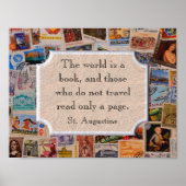 Welt ist ein Buch - Kunstdruck Poster (Vorne)