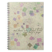 Welt ist ein Buch Notizbuch (Vorderseite)