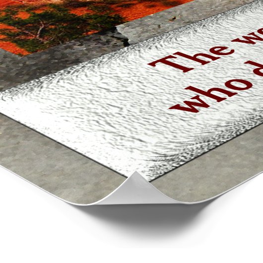 Welt ist ein Buch - Poster (Ecke)