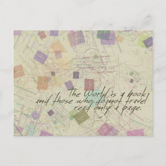 Welt ist ein Buch Postkarte (Vorderseite)