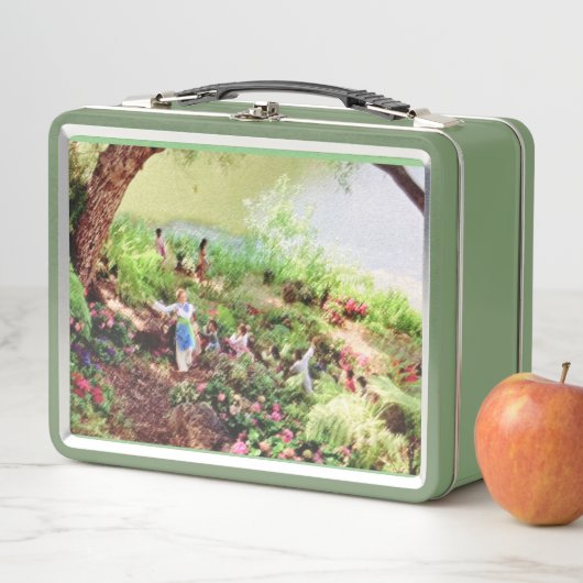 WELT IST EINE KREISE-Metalldose Metall Brotdose (Beispiel)