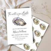 Welt ist Ihr Oyster Pearl Brautparty Einladung