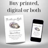 Welt ist Ihr Oyster Pearl Brautparty Einladung