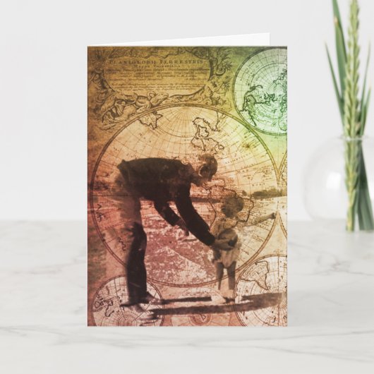 Welt ist Ihre Austernkarte Karte (Vorderseite)