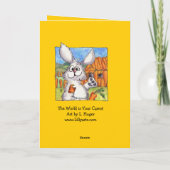 Welt ist Ihre Karottengrüßkarte Karte (Rückseite)