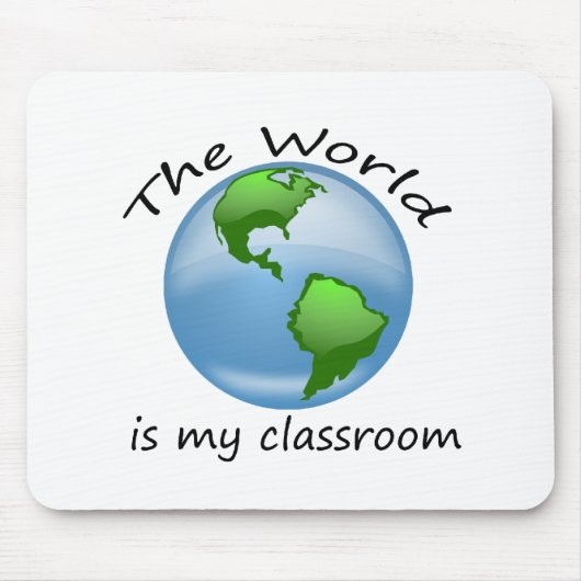 Welt ist Klassenzimmer-Mausunterlage Mousepad (Vorne)