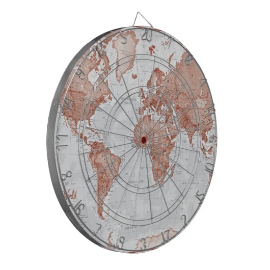 Welt ist Kunst - Rot Dartscheibe (Vorderseite Links)