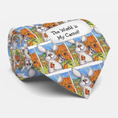 Welt ist meine Karotten-personalisierte Krawatte (Gerollt)