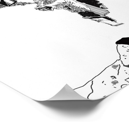 Welt-Karte Galaxie schwarz-weiß 3 Poster (Ecke)