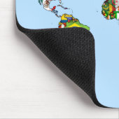Welt kennzeichnet Karten-Mausunterlage Mousepad (Ecke)