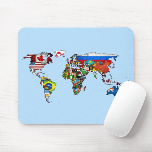 Welt kennzeichnet Karten-Mausunterlage Mousepad (Mit Mouse)