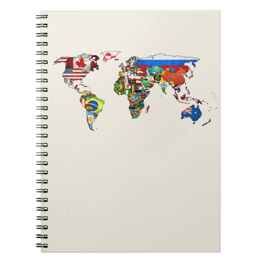 Welt kennzeichnet Karten-Notizbuch Notizblock (Vorderseite)