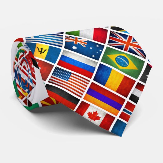 Welt kennzeichnet Krawatte (Gerollt)