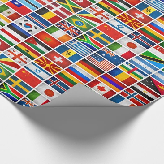 Welt kennzeichnet Packpapier (Ecke)