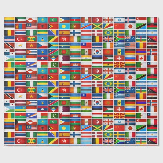 Welt kennzeichnet Packpapier (Flach)