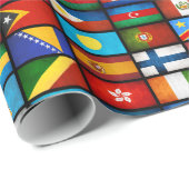 Welt kennzeichnet Packpapier (Schwarzes) (Rolleneckpunkt)