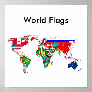 Welt kennzeichnet Plakat