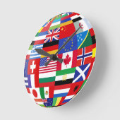 Welt kennzeichnet ringsum Uhr (Winkel)