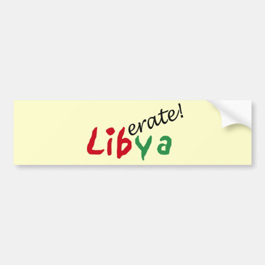 Welt_Liberate Libyen Autoaufkleber (Vorne)