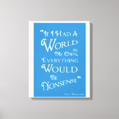 Welt meiner eigenen - Alice Canvas Print Leinwanddruck (Vorderseite)