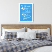Welt meiner eigenen - Alice Canvas Print Leinwanddruck (Insitu (Schlafzimmer))