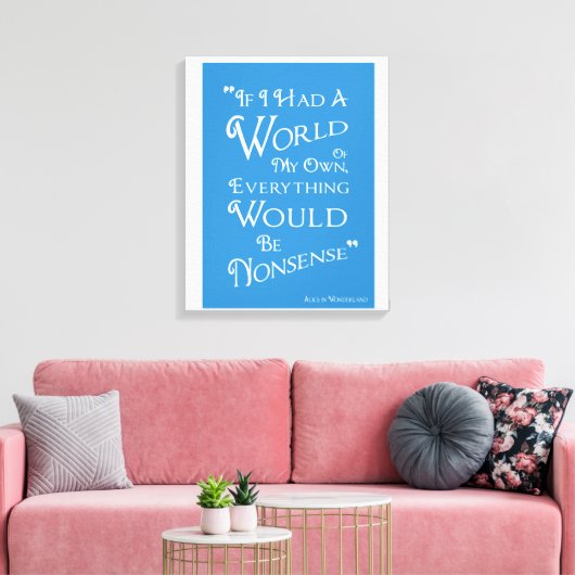 Welt meiner eigenen - Alice Canvas Print Leinwanddruck (Insitu (Wohnzimmer))