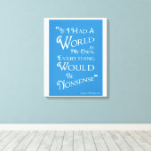 Welt meiner eigenen - Alice Canvas Print Leinwanddruck (Insitu (Holzboden))