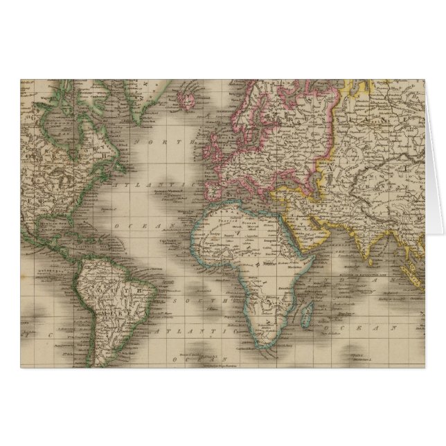 Welt, Mercators Projektion 2 (Vorderseite (Horizontal))
