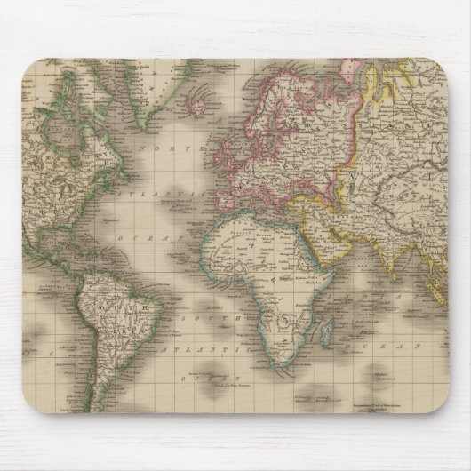 Welt, Mercators Projektion 2 Mousepad (Vorne)