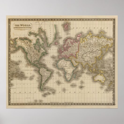 Welt, Mercators Projektion 2 Poster (Vorne)