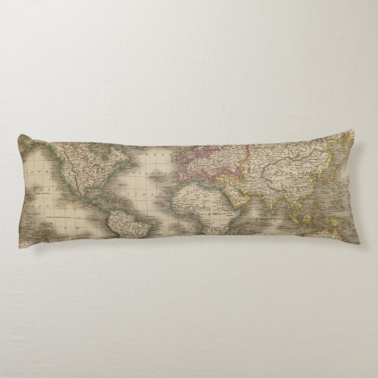 Welt, Mercators Projektion 2 Seitenschläferkissen (Rückseite)