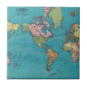 Welt, Mercators Projektion Fliese (Vorderseite)