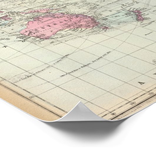 Welt, Mercators Projektion Poster (Ecke)