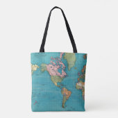 Welt, Mercators Projektion Tasche (Rückseite)